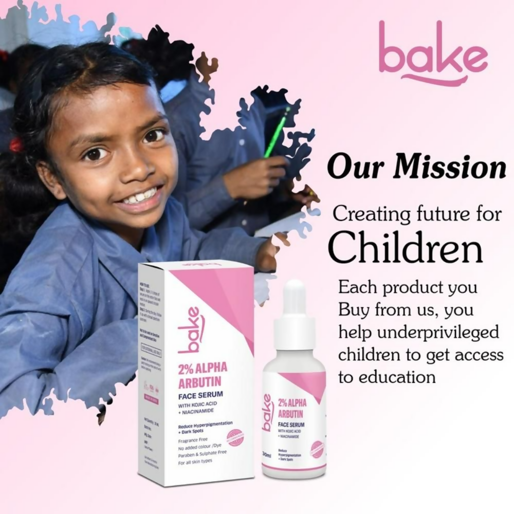 Bake 2% Alpha Arbutin Face Serum With Kojic Acid & Niacinamide | Swadesiicart