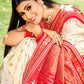 Anaita Off White Silk Saree With Blouse Piece