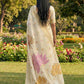 Anaita Off White Linen Saree With Blouse Piece