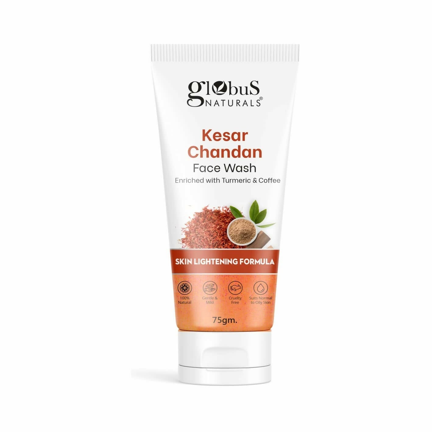 Globus Naturals Kesar Chandan Skin Lightening & Tan Removal Face wash - Swadesiicart