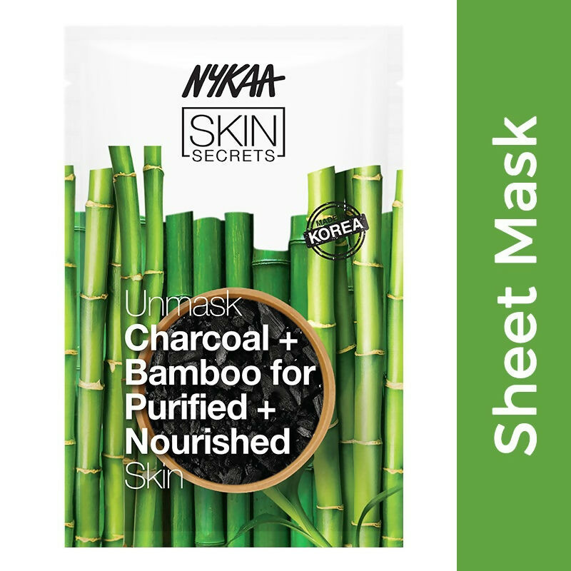 Nykaa Skin Secrets Exotic Indulgence Charcoal + Bamboo Sheet Mask - Swadesiicart