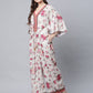 Ahalyaa Womens Beige Crepe Digital Floral Print Jumpsuit - Swadesiicart
