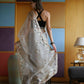 Vamsee White Organza Saree - Swadesiicart