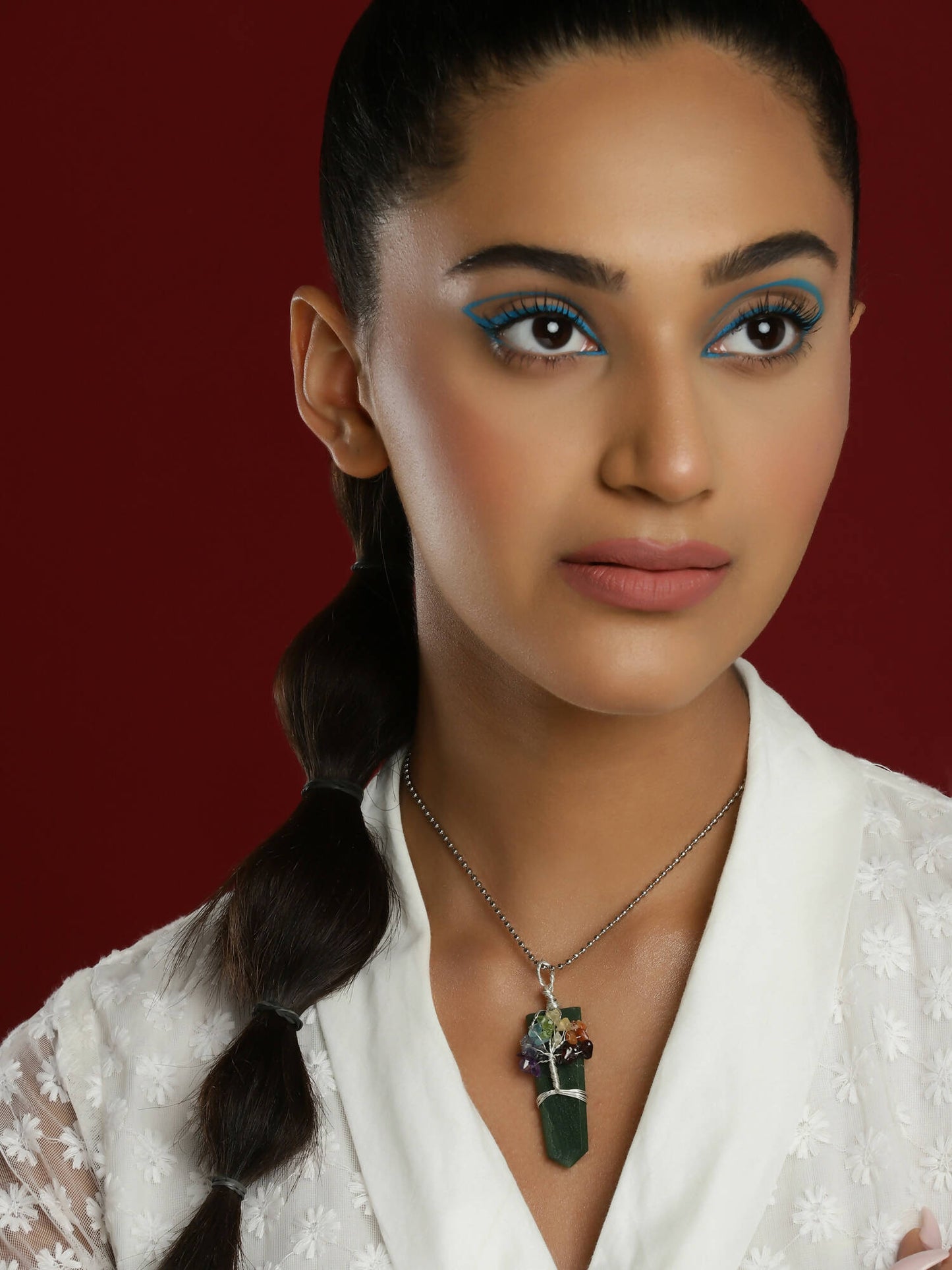 Women's Silver-Plated Necklace - Ruby Raang | Swadesiicart
