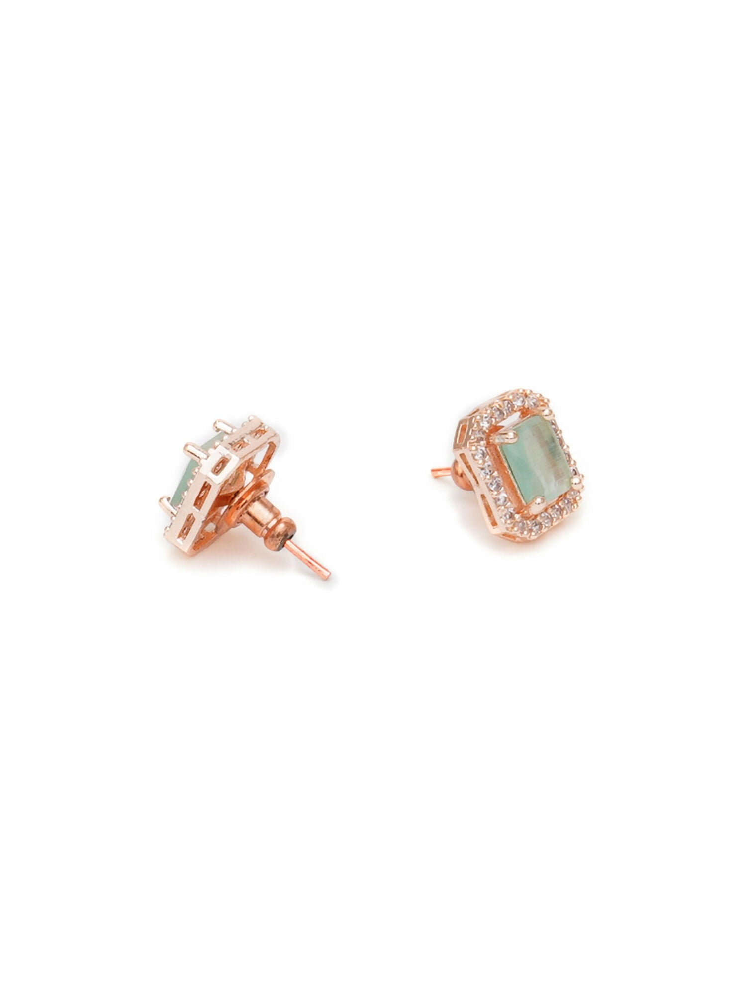 stone stud (mint green ) - Ruby Raang - Ruby Raang Studio