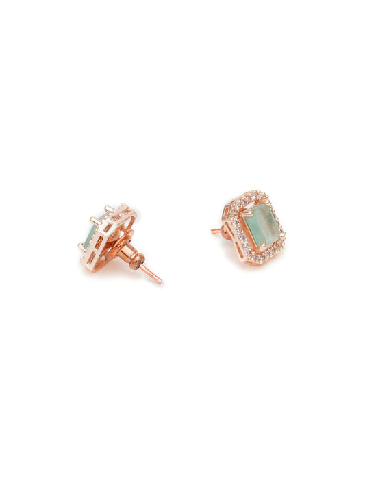 stone stud (mint green ) - Ruby Raang - Ruby Raang Studio