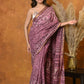 Very Much Indian Handblock Printed Cotton Saree With Natural Dyes - Pink | Swadesiicart