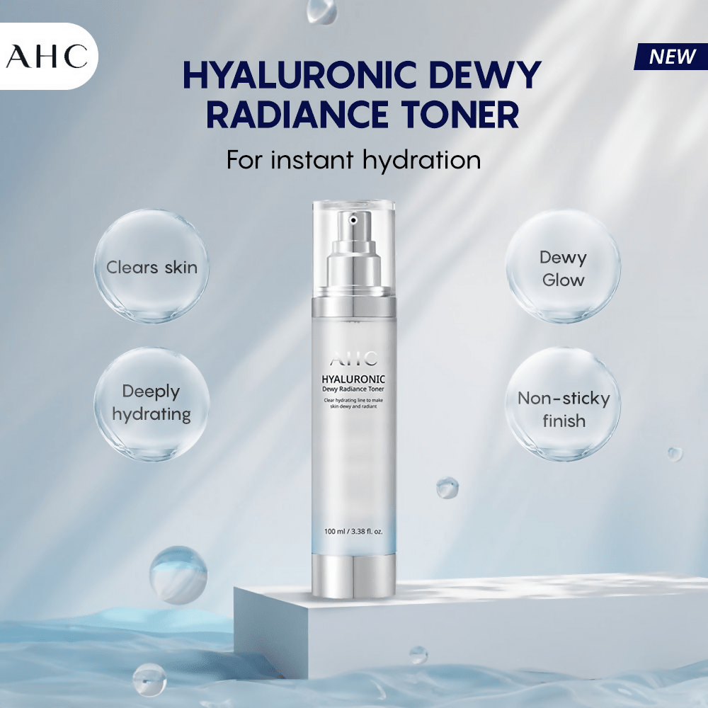 AHC Hyaluronic Dewy Radiance Toner - Korean skincare | Swadesiicart