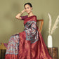 Shree Shyam Fashion Lichi Silk Teal Saree
