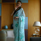 Vamsee Laxmi Blue Georgette Saree - Swadesiicart