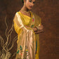 Vishnu Weaves Women's Yellow Paithani Silk Zari Woven Saree with Unstitched Blouse - Swadesiicart