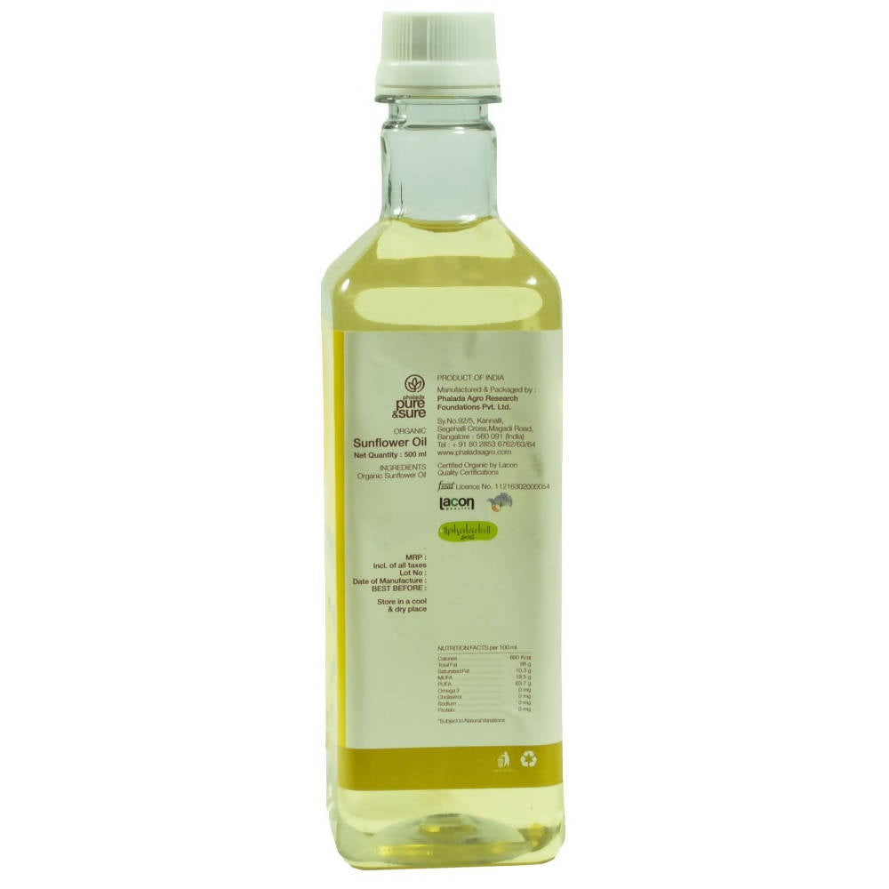 Pure & Sure Organic Cold Pressed Sun Flower Oil - Swadesiicart