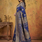 Shree Shyam Fashion Navy Blue Silk Blend Saree