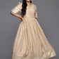 Ahalyaa Women's Traditional wear Ethnic Dress - Tan | Swadesiicart