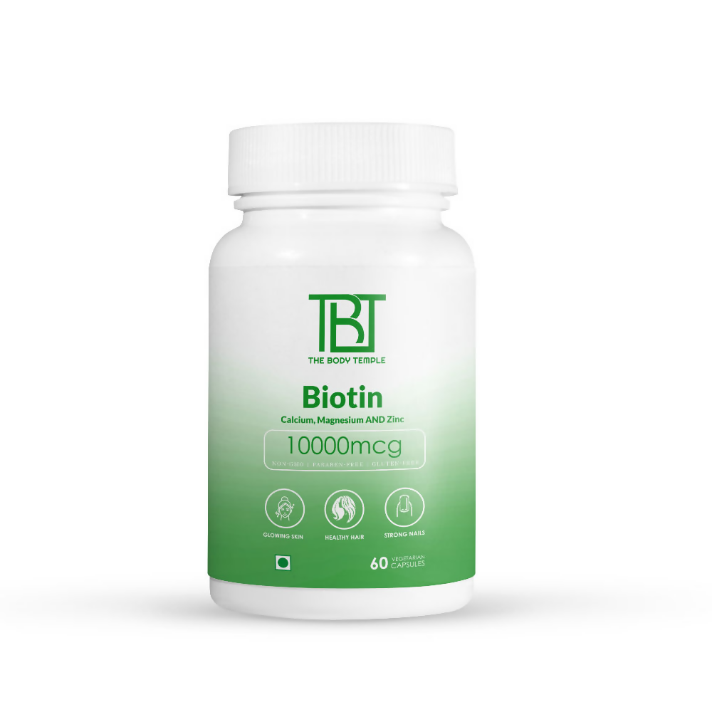 The Body Temple Biotin 10000mcg For Hair Growth and Healthy Skin | Swadesiicart