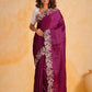 Vamsee Sundha Purple Tussar Silk Saree - Swadesiicart