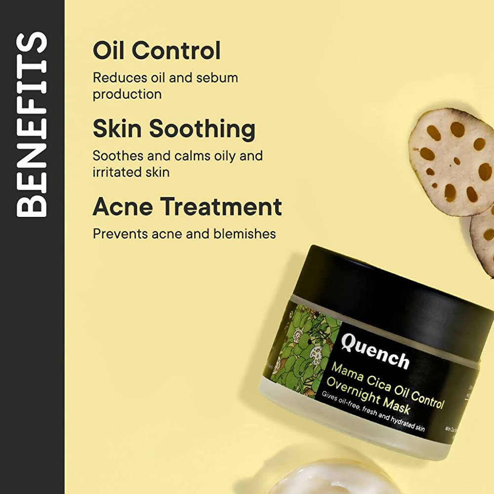 Quench Botanics Mama Cica Oil Control Overnight Mask - Korean Skincare | Swadesiicart