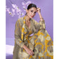 Anaita Yellow Chinon Readymade Palazzo Suit with Digital Embroidery Work
