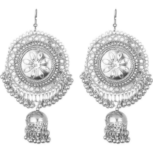 MS Fashion India Ethnic Flower Design Round Shape Jhumka Earrings | Swadesiicart