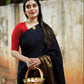 DEIANA'S Beautiful Designer Golden zari Soft Lichi Silk Saree - Black - Swadesiicart