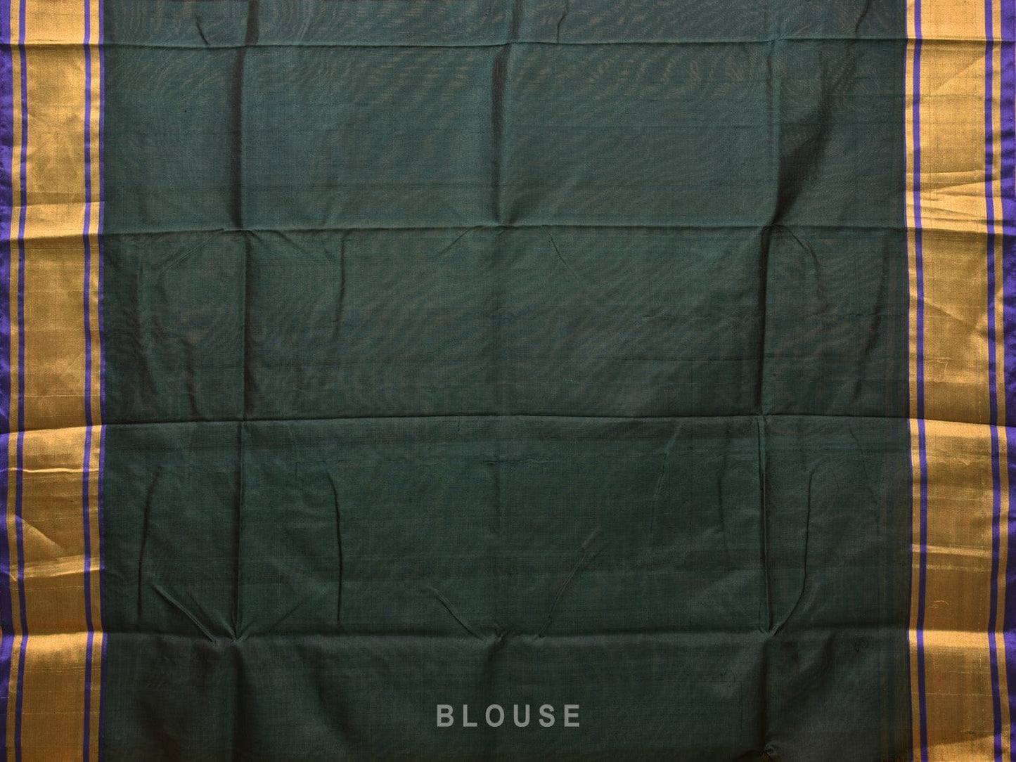 Olive and Dark Green Uppada Silk Handloom Saree with Buta Design - Global Threads | Swadesiicart