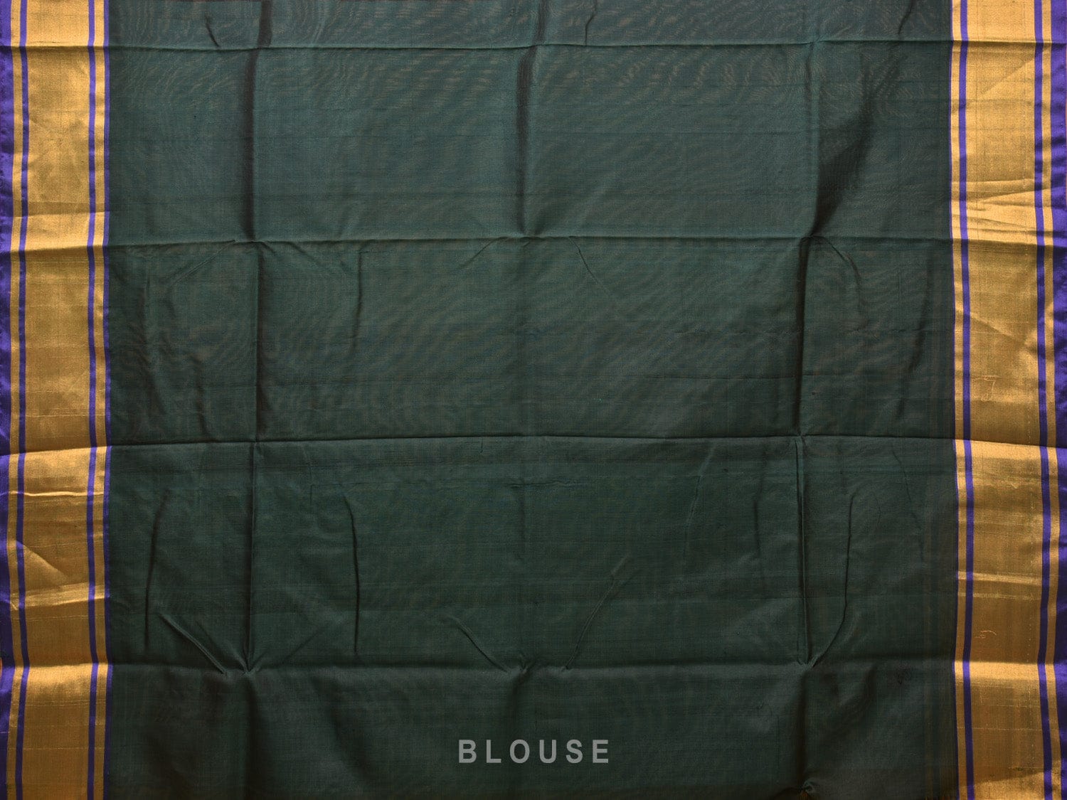 Olive and Dark Green Uppada Silk Handloom Saree with Buta Design - Global Threads | Swadesiicart