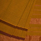 Olive Narayanpet Cotton Handloom Saree with Checks Design - Global Threads | Swadesiicart