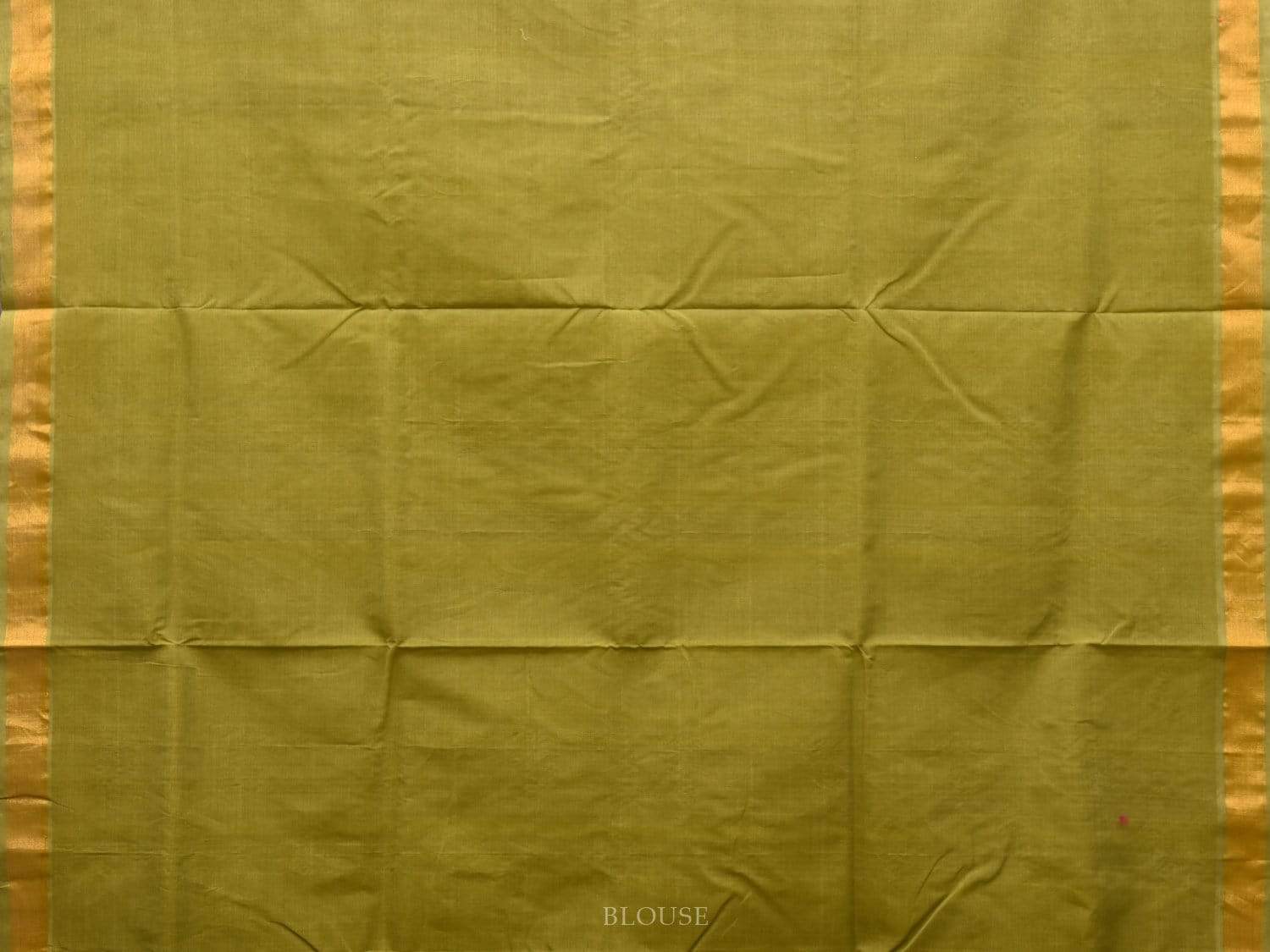 Olive Uppada Cotton Handloom Saree with Assorted Buta Pallu Design - Global Threads | Swadesiicart
