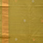Olive Uppada Cotton Handloom Saree with Jamdani Pallu Design - Global Threads | Swadesiicart