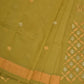 Olive Uppada Cotton Handloom Saree with Jamdani Pallu Design - Global Threads | Swadesiicart