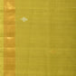 Olive Uppada Cotton Handloom Saree with Jamdani Pallu Design - Global Threads | Swadesiicart