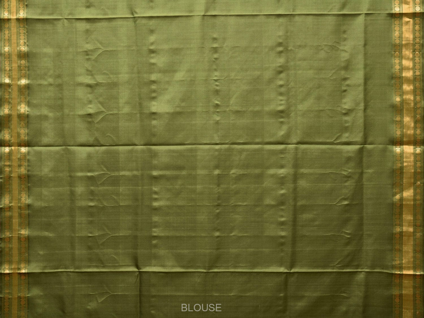 Olive Uppada Silk Handloom Saree with Karpur Pallu Design - Global Threads | Swadesiicart