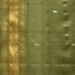 Olive Uppada Silk Handloom Saree with Karpur Pallu Design - Global Threads | Swadesiicart