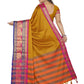 Vamika Banarasi Silk Mustard Weaving Saree | Swadesiicart