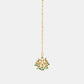 Ruby Raang Gold Polished Gold Kundan Maang Tikka | Swadesiicart