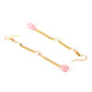 Gold-Polished Contemporary Drop Earrings - Ruby Raang - Swadesiicart