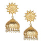 Joban Fashion Women Matte Gold Brass Jhumka | Swadesiicart
