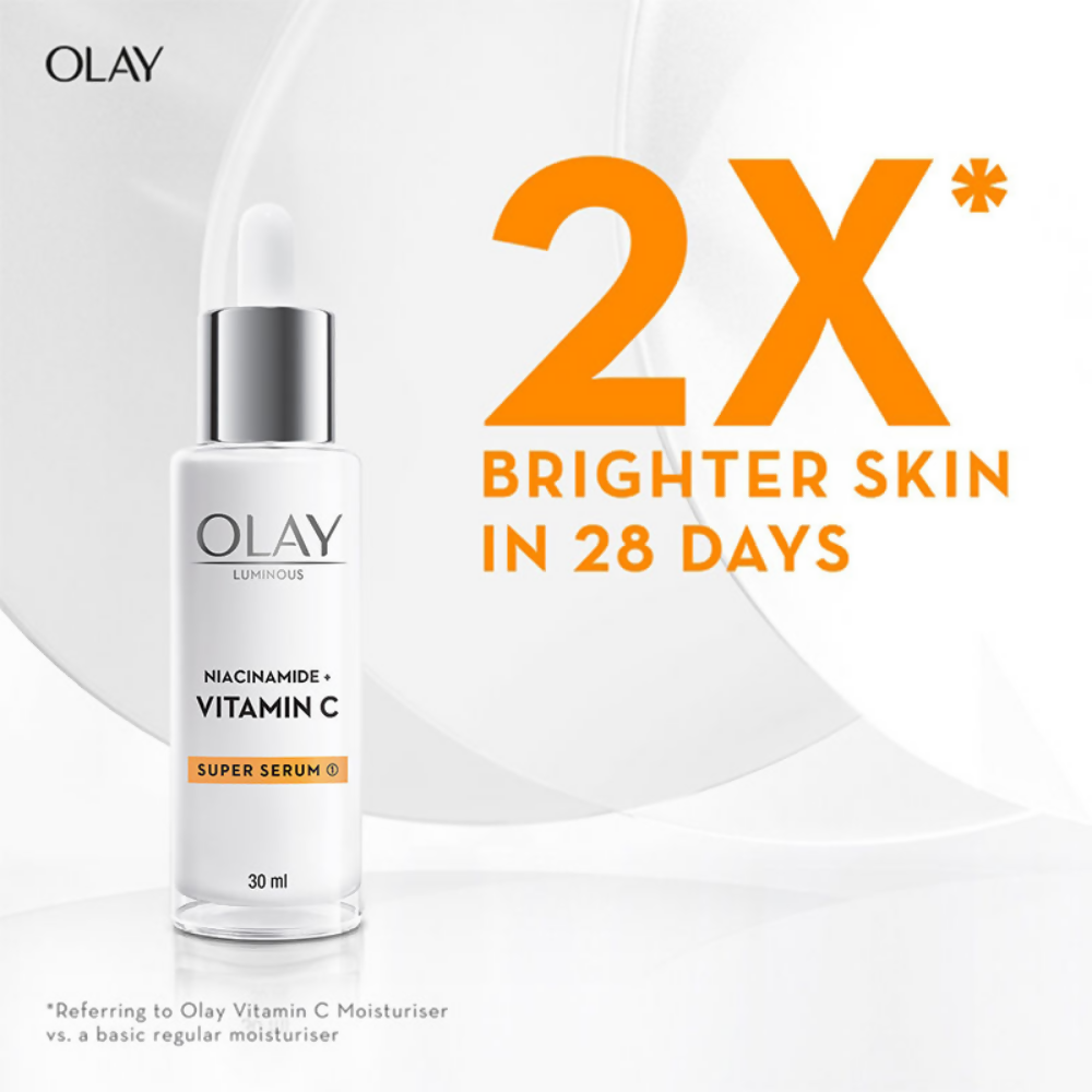 Olay Hydration Boost Kit With Niacinamide + Vitamin-C Super Serum & Cleanser - Swadesiicart