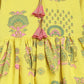 Ahalyaa Mustard Rayon Printed Kids Kurta Palazzo Sets For Kids For Girls | Swadesiicart