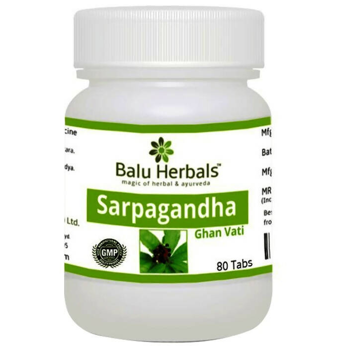 Balu Herbals Sarpagandha Ghan Vati Tablets - Balu Herbals
