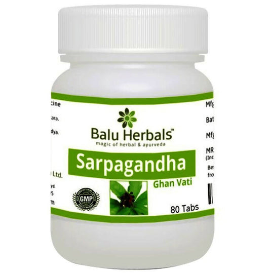 Balu Herbals Sarpagandha Ghan Vati Tablets - Balu Herbals