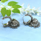 Mominos Fashion Johar Kamal Oxidised Silver-Plated Brass Finish Ghungroo Necklace with Earrings For Women - Swadesiicart