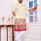 Anaita Beige Dola Silk Straight Kurta With Foil Work