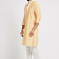 Ethnic India Yellow Men's Kurta Ethnic Motifs Polyester | Swadesiicart