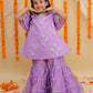 Lil Drama Mishti Purple Kurta and Sharara Set For Girls | Swadesiicart