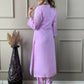 Lavender Viscose Chanderi Stitched Suit With Dupatta - Tanisha | Swadesiicart