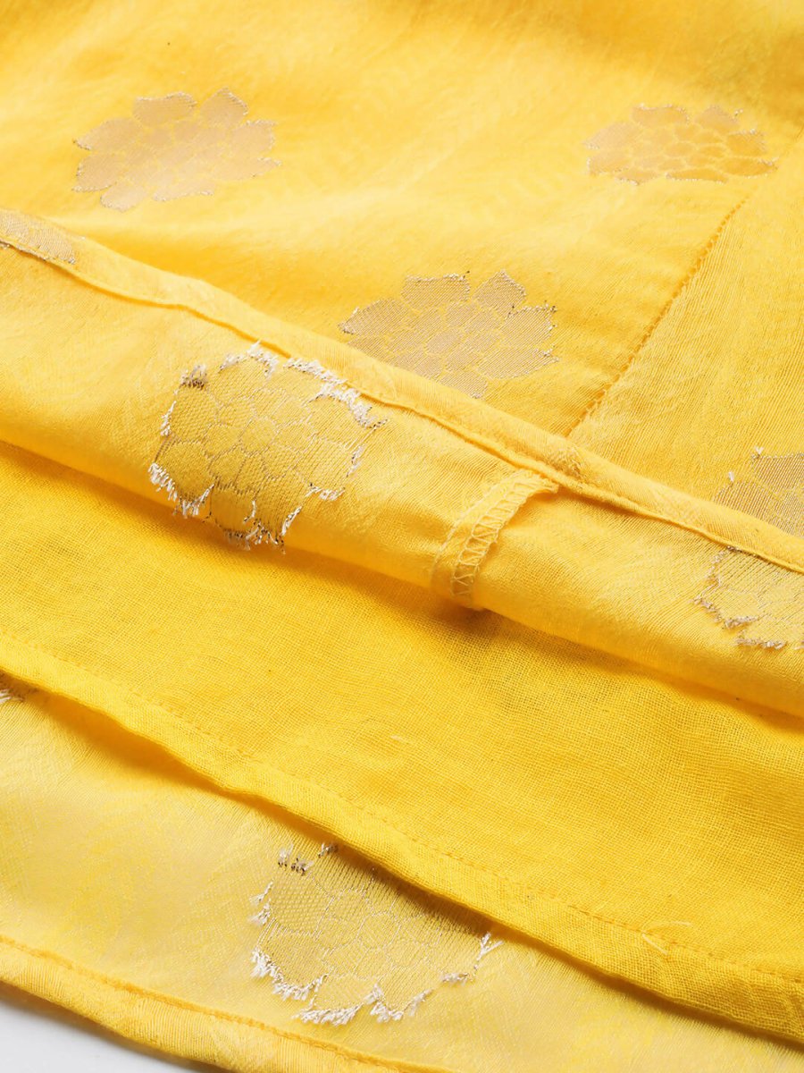 Ahalyaa Women's Traditional wear Dress - Yellow | Swadesiicart