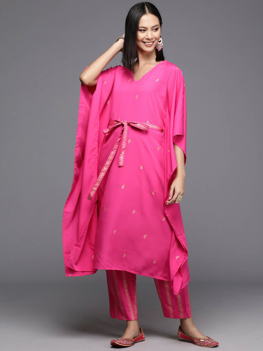 Ahalyaa Women's Traditional wear Kurta Set - Pink | Swadesiicart