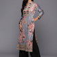 Ahalyaa Women's Traditional wear Kurta - Grey | Swadesiicart