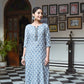 Jyoti Fashion Women's Grey Pure Muslin Heavy Digital Printed Kurta Plazo Set | Swadesiicart